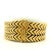 1970s Vintage Italian 18k Gold Three-Row Chevron Bracelet, Circa 1970 For Sale - Image 5 of 10