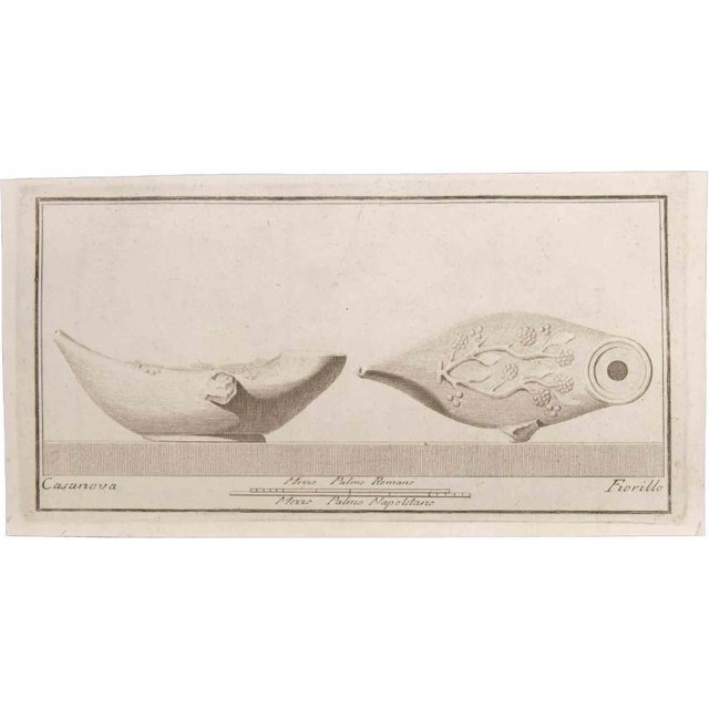 Oil lamp with decoration is an etching realized by giovanni battista casanova (1735-1810). The etching belongs to the...