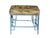 Chinese Chippendale Style Bench in Thibaut For Sale - Image 9 of 10