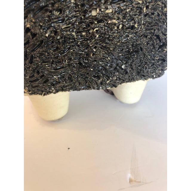 Ceramic Handmade Black Ceramic Sheep Lamp For Sale - Image 7 of 9