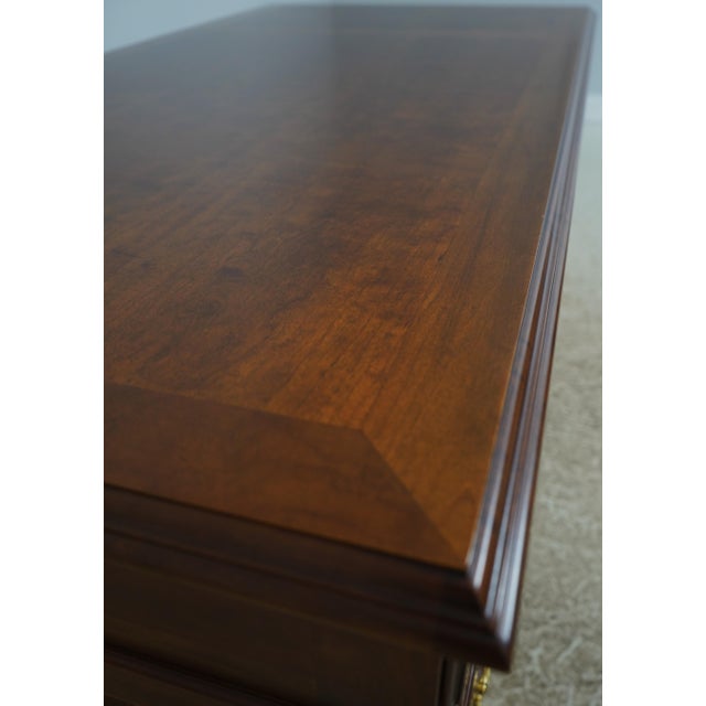 Statton Large Kneehole Cherry Executive Desk For Sale - Image 9 of 18