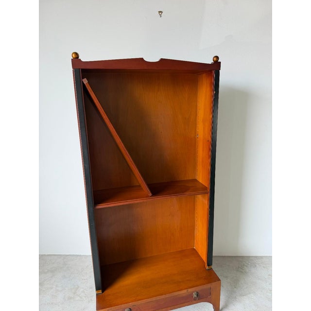 1960s 1960s Hollywood Regency Baker-Style One-Drawer Bookcase With Adjustable Shelves For Sale - Image 5 of 16