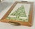 Mid 20th Century Folk Art Holiday Pine Tree Mosaic Tile and Wood Tray With Brass Handles For Sale - Image 5 of 11