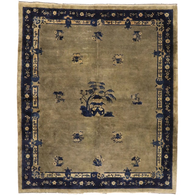 Antique Chinese Peking Rug - 08'03 x 09'07 For Sale - Image 10 of 10