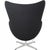 Vintage Egg Chair in Black Fabric by Arne Jacobsen, 2000s For Sale - Image 9 of 13