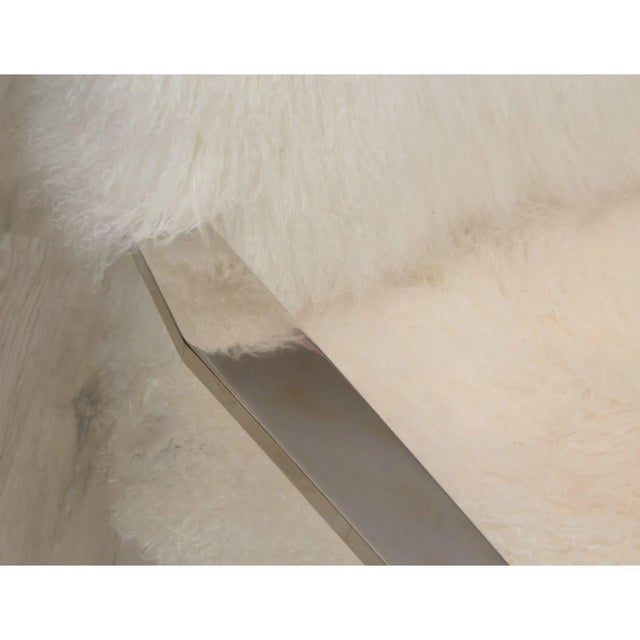 Pair of Restoration Hardware Altman Tibetan Wool Directors Chairs For Sale - Image 10 of 11