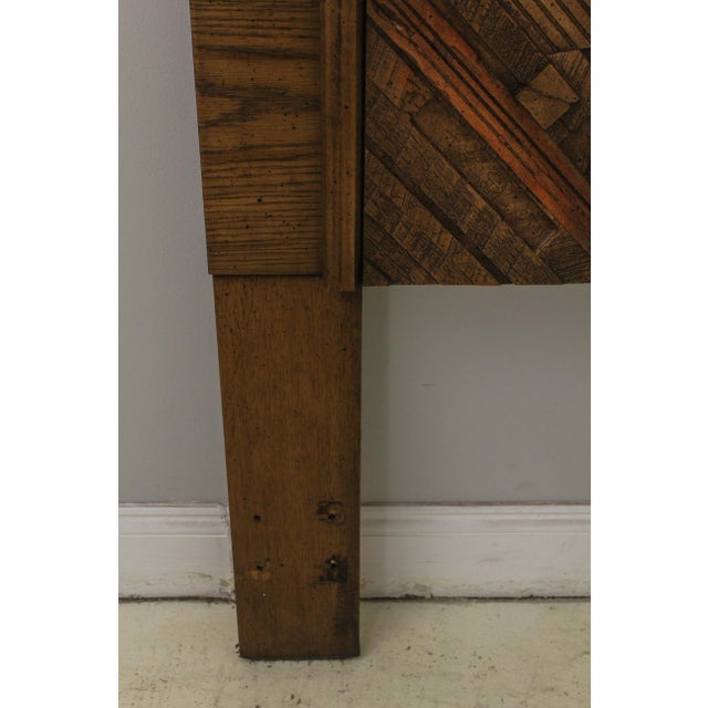Lane  brutalist Lane MidCentury Modern Brutalist Queen or Full Bed Headboard For Sale - Image 4 of 7