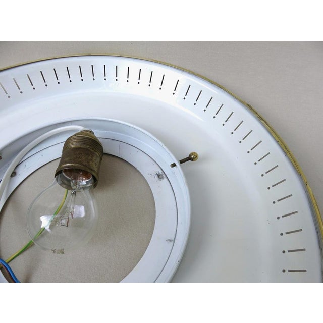 Ceiling or Wall Light in Satin Glass, Metal & Brass from Hillebrand, 1950s For Sale - Image 14 of 18