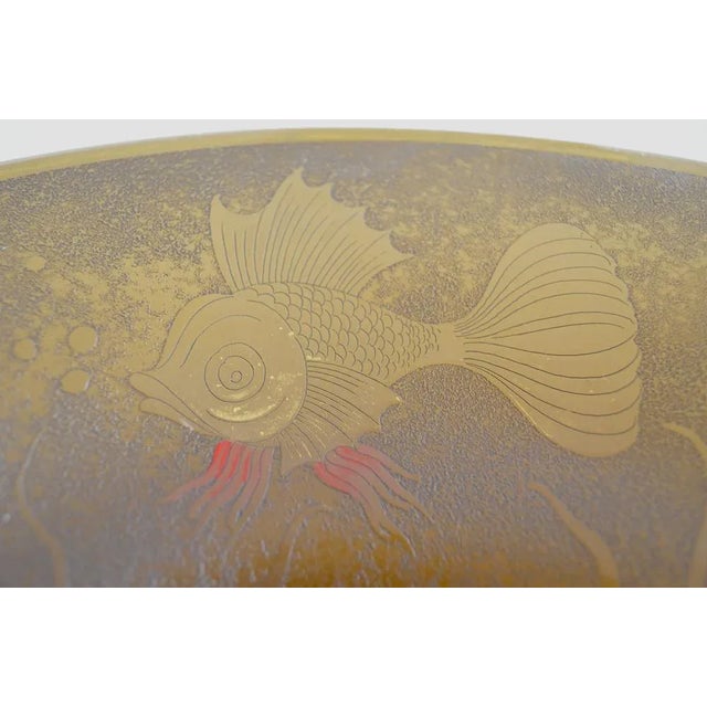 Bohemian Art Deco Glass Bowl, 1920s For Sale - Image 4 of 5