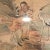 Chinese Antique Chinese Republic Painting Silk Daoist Immortals Crane Hua Yan Style For Sale - Image 3 of 6