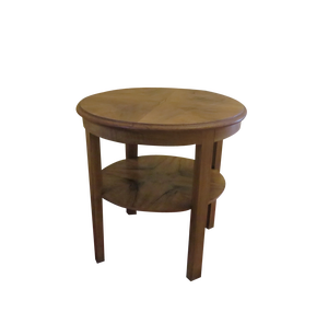 Art Deco Wood and Root Veneer Side Table, 1920s