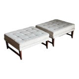 1950s Edward Wormley for Dunbar Oversized Ottomans or Benches, Unmarked - A Pair For Sale