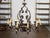 Metal Mid 20th Century Mid Century Modern French Steel 12-Light Chandelier with Scrolls and Dark Patina For Sale - Image 7 of 12