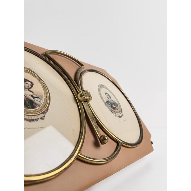 Mid-Century Modern Italian Wall Coat Rack with Brass Oval Frames , 1960s For Sale - Image 11 of 18