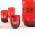 Mid-Century Alcohol Bottle & Shot Set in Red Glass, Czechoslovakia, 1960s, Set of 7 For Sale - Image 6 of 9