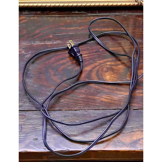 Late 20th Century Small Brass Twin Candle Bouillotte Style Lamp With Black Parchment Shade For Sale - Image 16 of 17