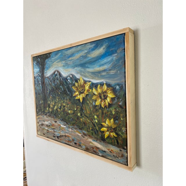 Contemporary Original Pacific Northwest Landscape Painting – Icicle Ridge, Leavenworth by Francisco Peña – Framed 21” X 17” For Sale - Image 3 of 10