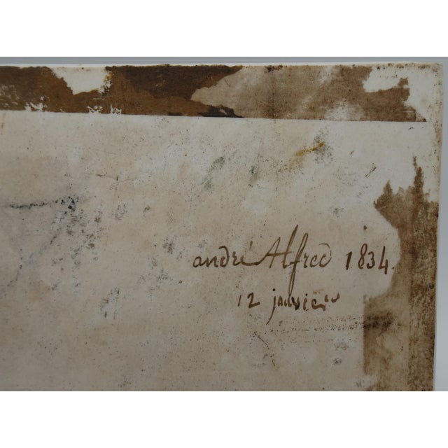 Andre Alfred, Animated Landscape, 1834, Painting on Paris Porcelain For Sale - Image 18 of 18