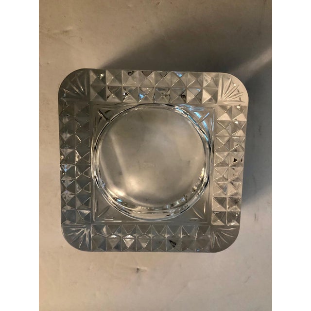 Mid 20th Century French Art Deco Cut Glass Salt Cellar Dish For Sale - Image 9 of 9