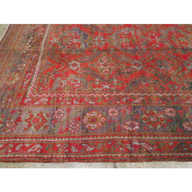 Textile Galerie Shabab Collection Early 20th Century Turkish Oushak Room Size Carpet For Sale - Image 7 of 10