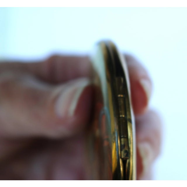Mid 20th Century Mid Century Double Sided Compact Mirror For Sale - Image 5 of 9