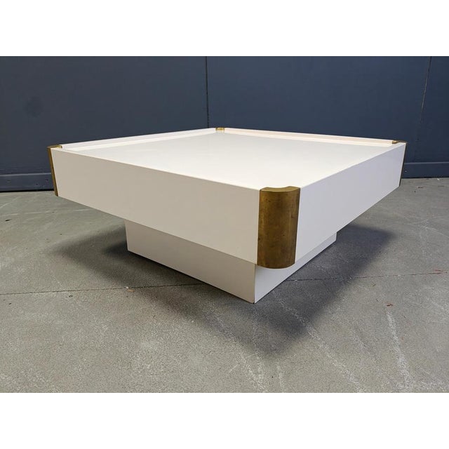Metal Vintage Coffee Table attributed to Cidue, 1970s For Sale - Image 7 of 9