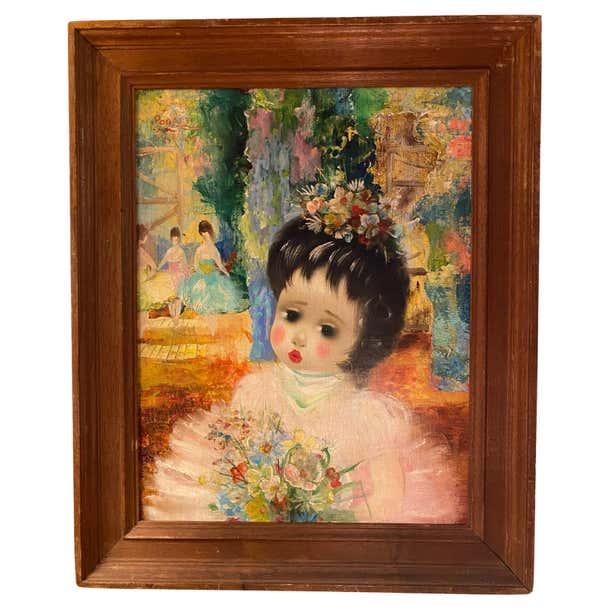 "The Doll and the Circus" Oil Portrait Painting by Santini Poncini For Sale - Image 10 of 10