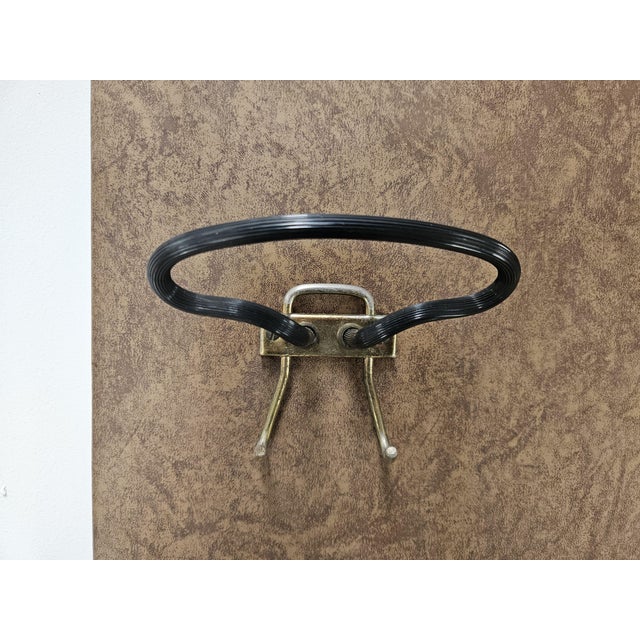 Metal Mid-Century Modern Wall Coat Rack in Skai with Mirror, 1960 For Sale - Image 7 of 14