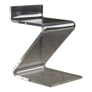 1970s Vintage Hollywood Regency Lucite Z Stool For Sale