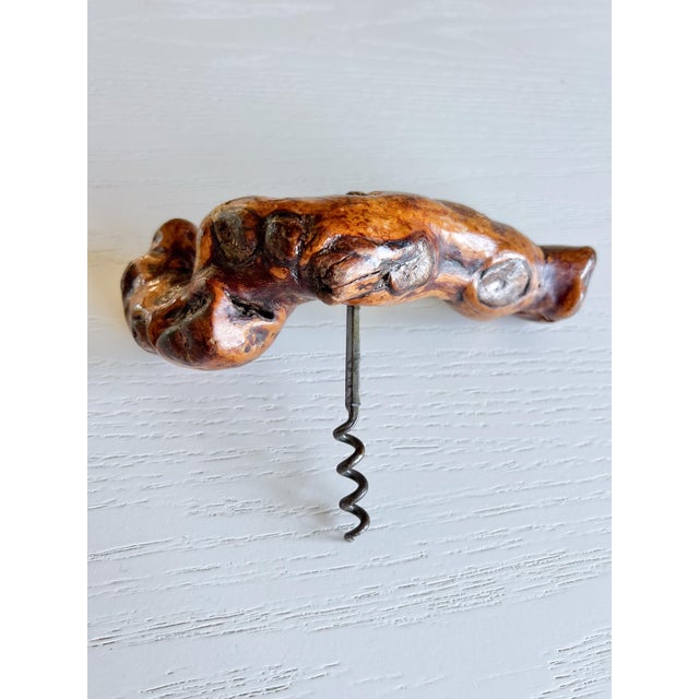 Enhance your wine collection with this vintage French burlwood corkscrew, a beautifully crafted piece that combines...