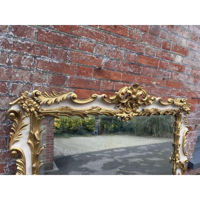 W: 142cm (55.9")h: 158cm (62.2")d: 8cm (3.1") a spectacular large antqiue english 19th century carved wood & gesso ornate...