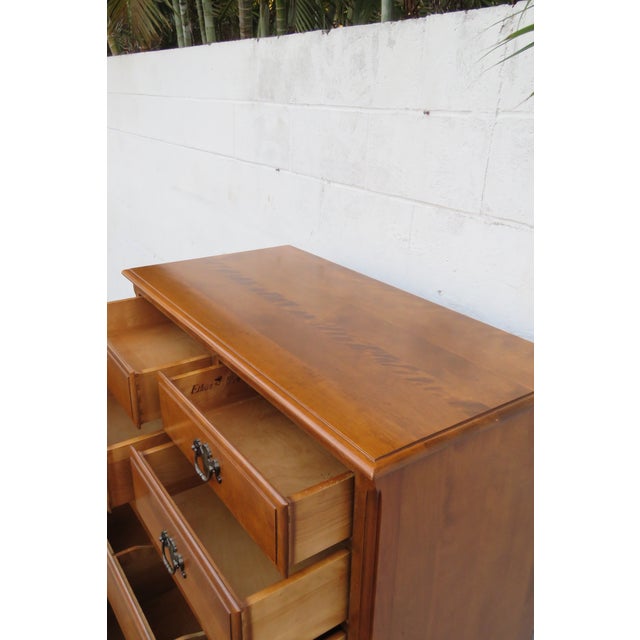 Late 20th Century Ethan Allen Solid Maple Tall Chest of Drawers 6179 For Sale In Miami - Image 6 of 16