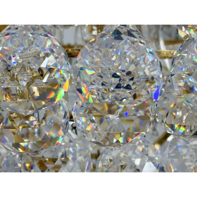 1960s Hollywood Regency Chandelier with Crystal Glass Shades by Ernst Palme, Germany, 1960s For Sale - Image 5 of 18