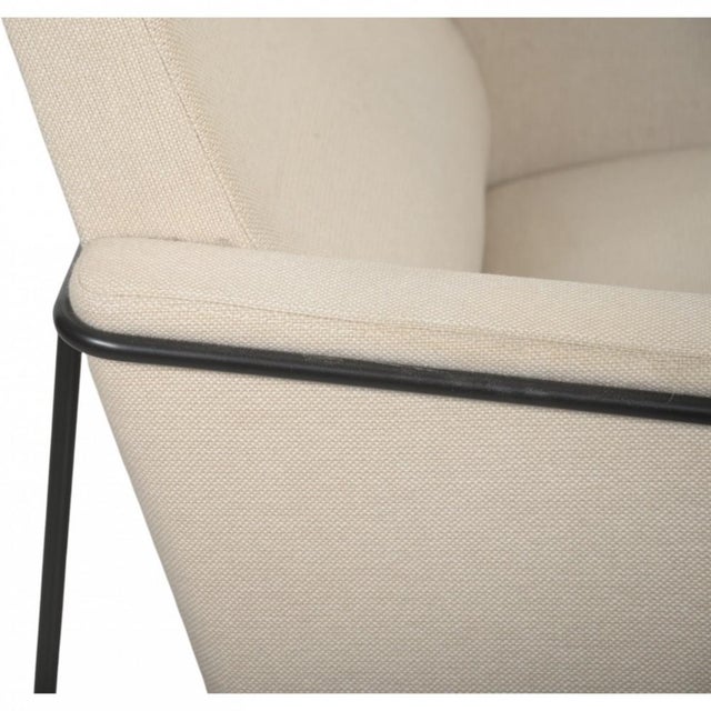 3301 Airport Chair in Beige Fabric by Arne Jacobsen, 1970s For Sale - Image 11 of 18