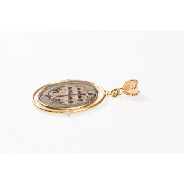 Byzantine [Coin] Pendant W/ 18k Gold Trim For Sale - Image 10 of 12
