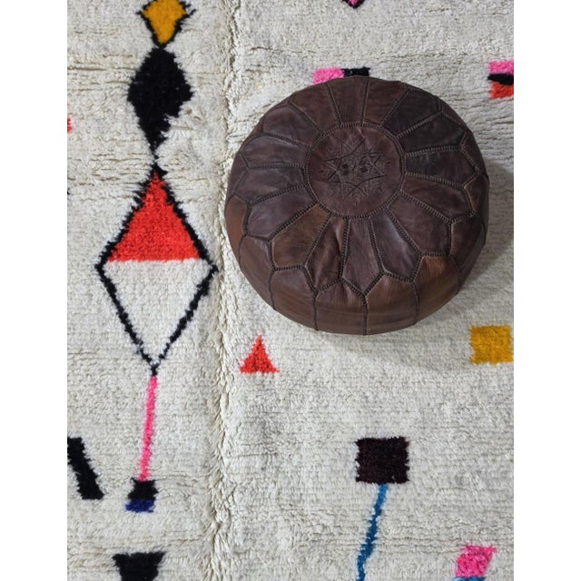 Ivory Authentic Azilal Colorful Rug - 9.8 X 6.5 Ft For Sale - Image 8 of 8