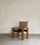 Set of 4 Monk chairs designed by Afra & Tobia Scarpa for Molteni, year 1970s. Original 'canapone' fabric and wood...