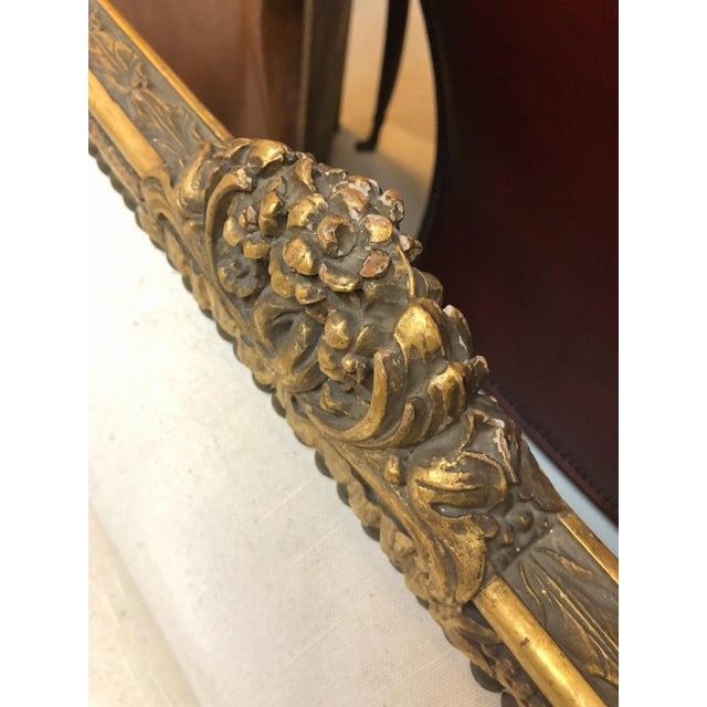 19th Century French VisAVis Giltwood Chair in Ivory Linen Chairish