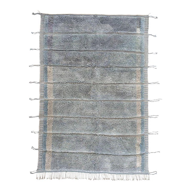 Premium Hand-Knotted Moroccan Wool Rug | 9'9" X 6'11" | One of a Kind For Sale