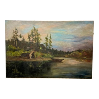 l.m. Hansen Oil on Canvas 19th Century For Sale