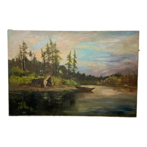 l.m. Hansen Oil on Canvas 19th Century