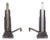 Art Deco Skyscraper Andirons, Pair For Sale