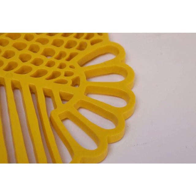 Yellow Danish Modern Dansk Gourmet Designs Yellow "Fish" Trivet / Wall Plaque For Sale - Image 8 of 12