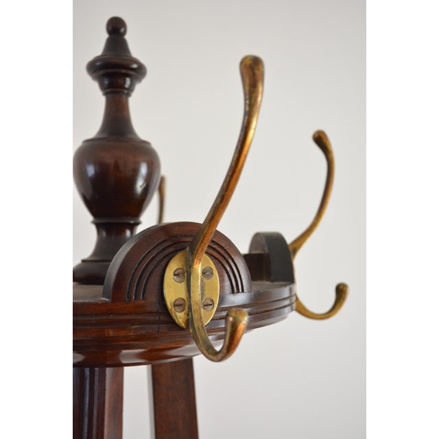 English Arts and Crafts Coat Stand in Mahogany, 1900s For Sale - Image 3 of 13