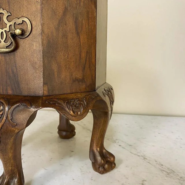 Chestnut Antique English Walnut Chippendale Tea Warmer ~ Jardiniere For Sale - Image 8 of 12