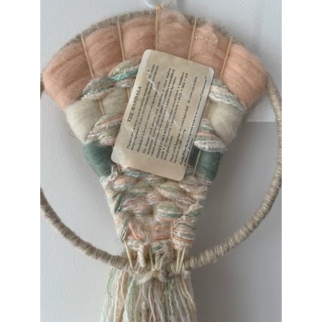 Antique White 1990s Mandala Fiber Art For Sale - Image 8 of 12