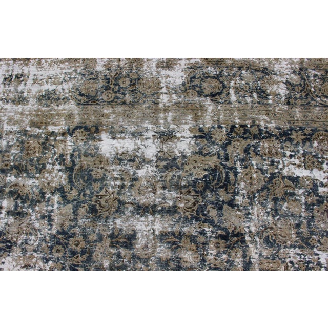 Textile Early 20th Century Antique Persian Rug With Abstract Modern Design For Sale - Image 7 of 12