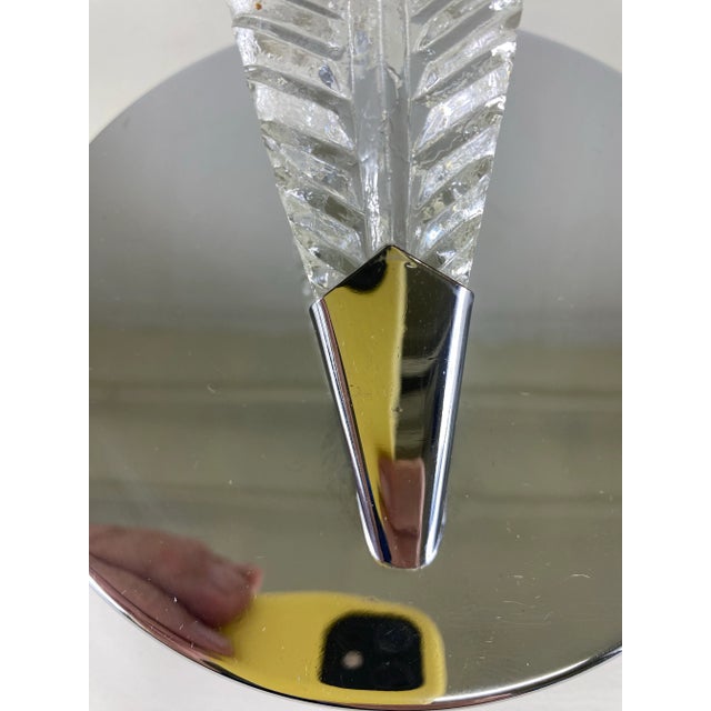 Mid-Century Modern Chrome and Sculpted Glass Trinket Box. For Sale - Image 4 of 9