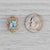 1.60ct Blue Topaz Slide Bracelet Charm 14k Yellow Gold Vintage Richard Klein For Sale - Image 4 of 4