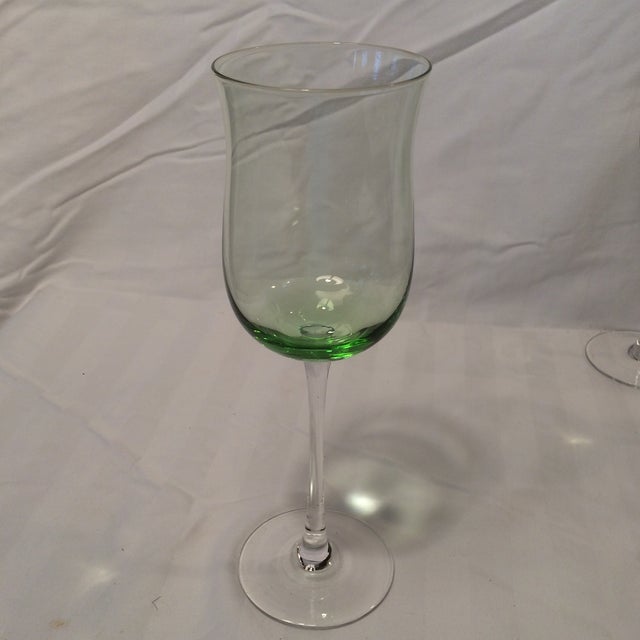 Italian Italian Multi Colored Tall Stem Crystal Wine Glasses - Set of 11 For Sale - Image 3 of 13